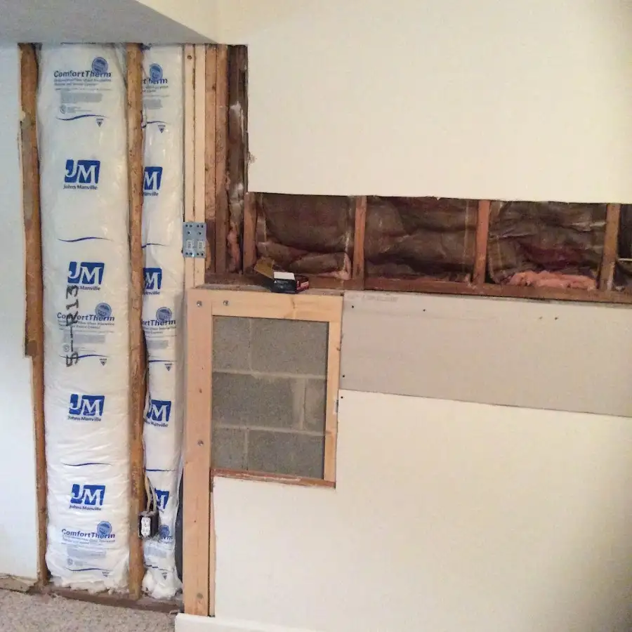 Wall insulation replacement during Structural Drying in New Albany